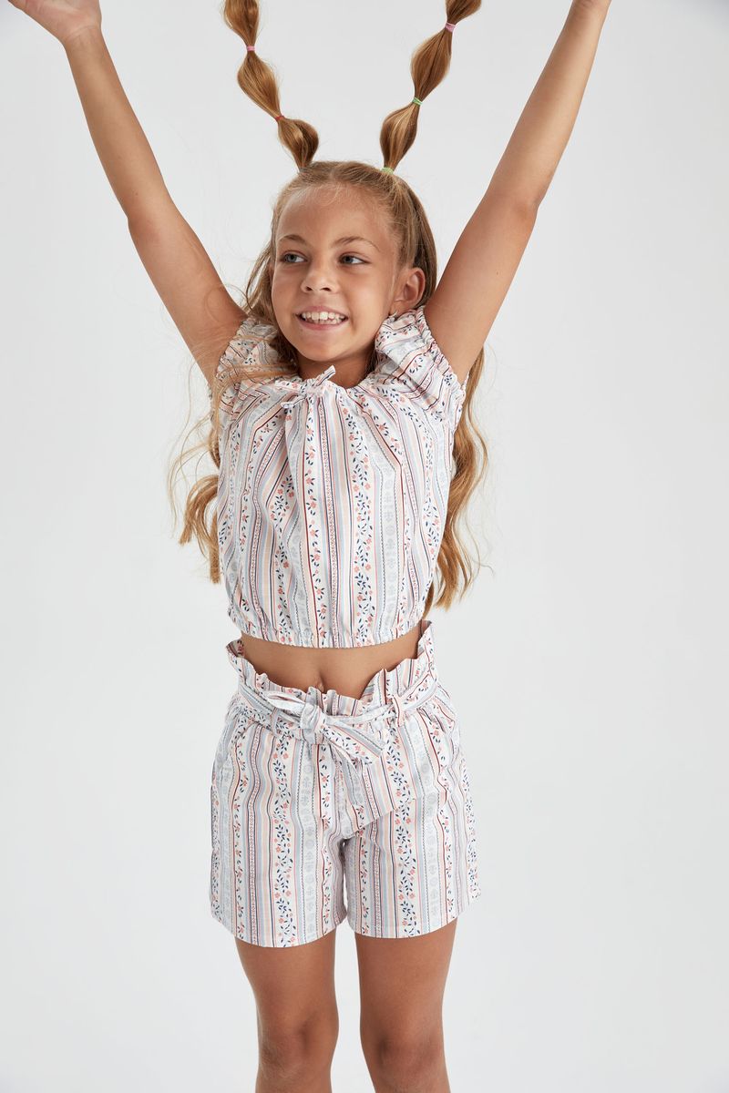 Girl Short Sleeve Blouse - Multi