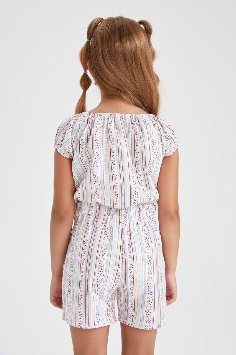 Girl Short Sleeve Blouse - Multi