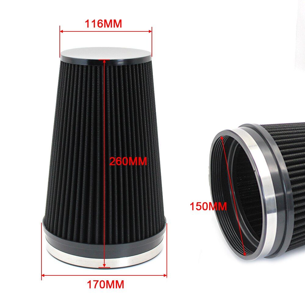 R-Ep Car Performance 6inch Air Filter Universal 150mm Large