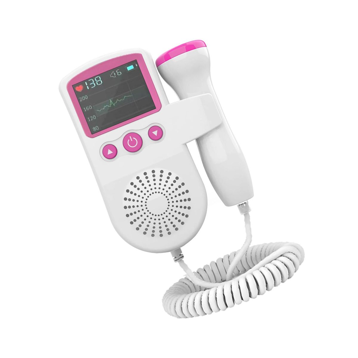Doppler Fetal Rate Monitor Baby Fetal Sound Heart Detector LCD Display