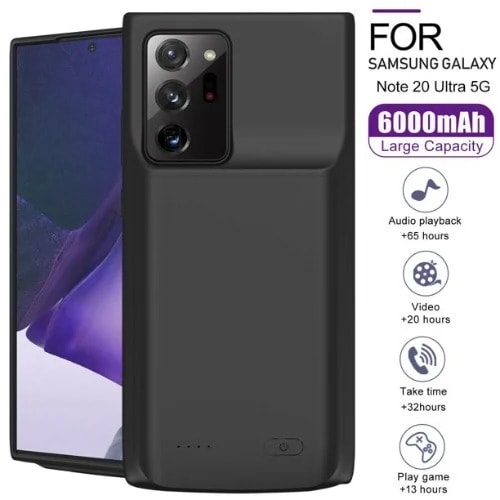 Portable External Backup Power Charger Case For Galaxy Note 20 Ultra  - 6000mah
