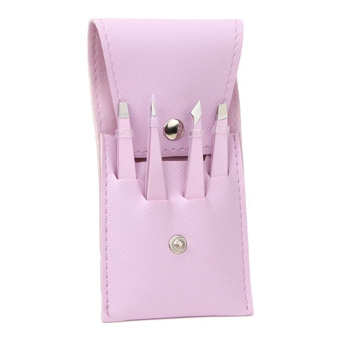 Removal  Tools 4 In1 For Facial Eyebrows Ingrown Hair Pink Set