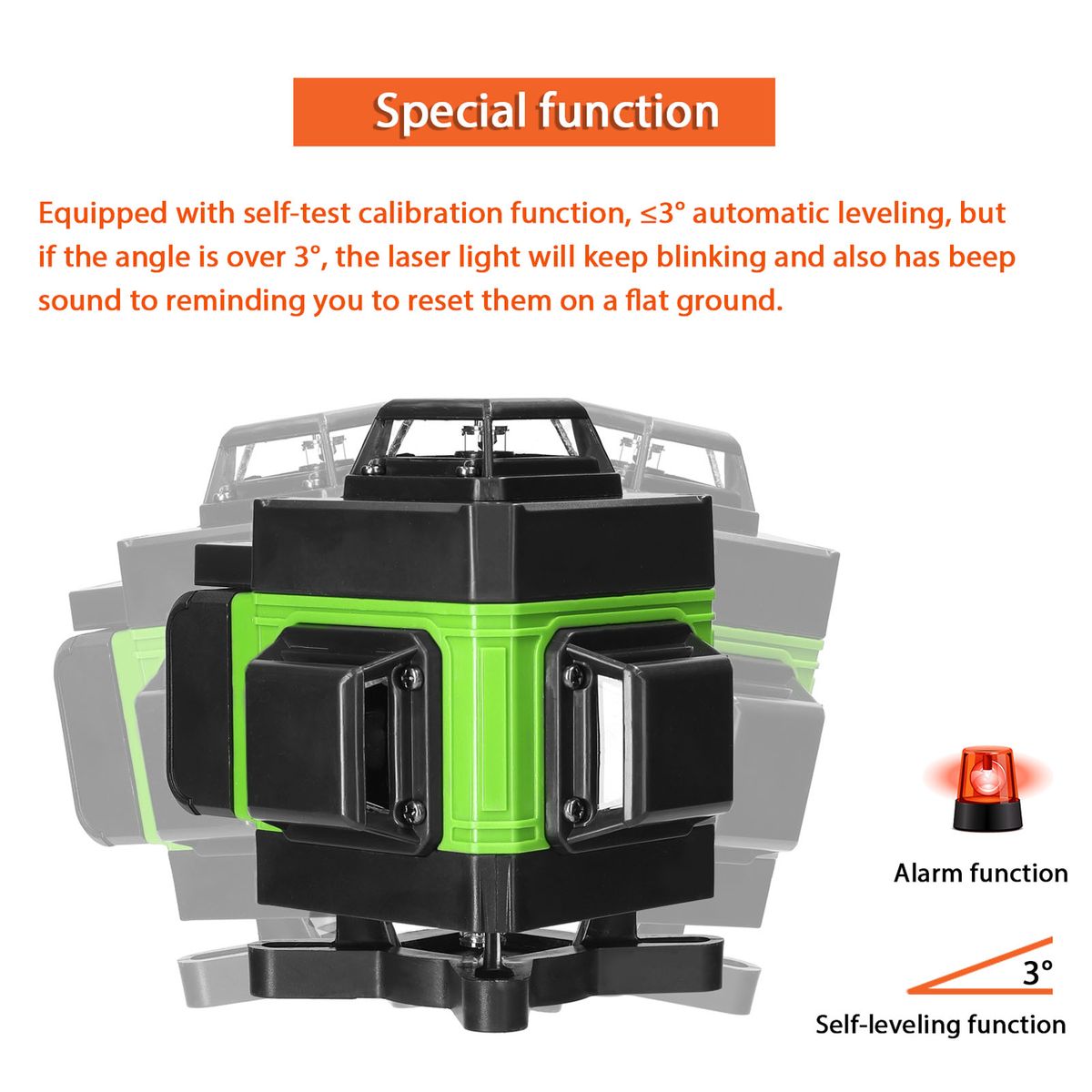 Multifunctional 4D 16 Lines Laser Level 3° Self-leveling