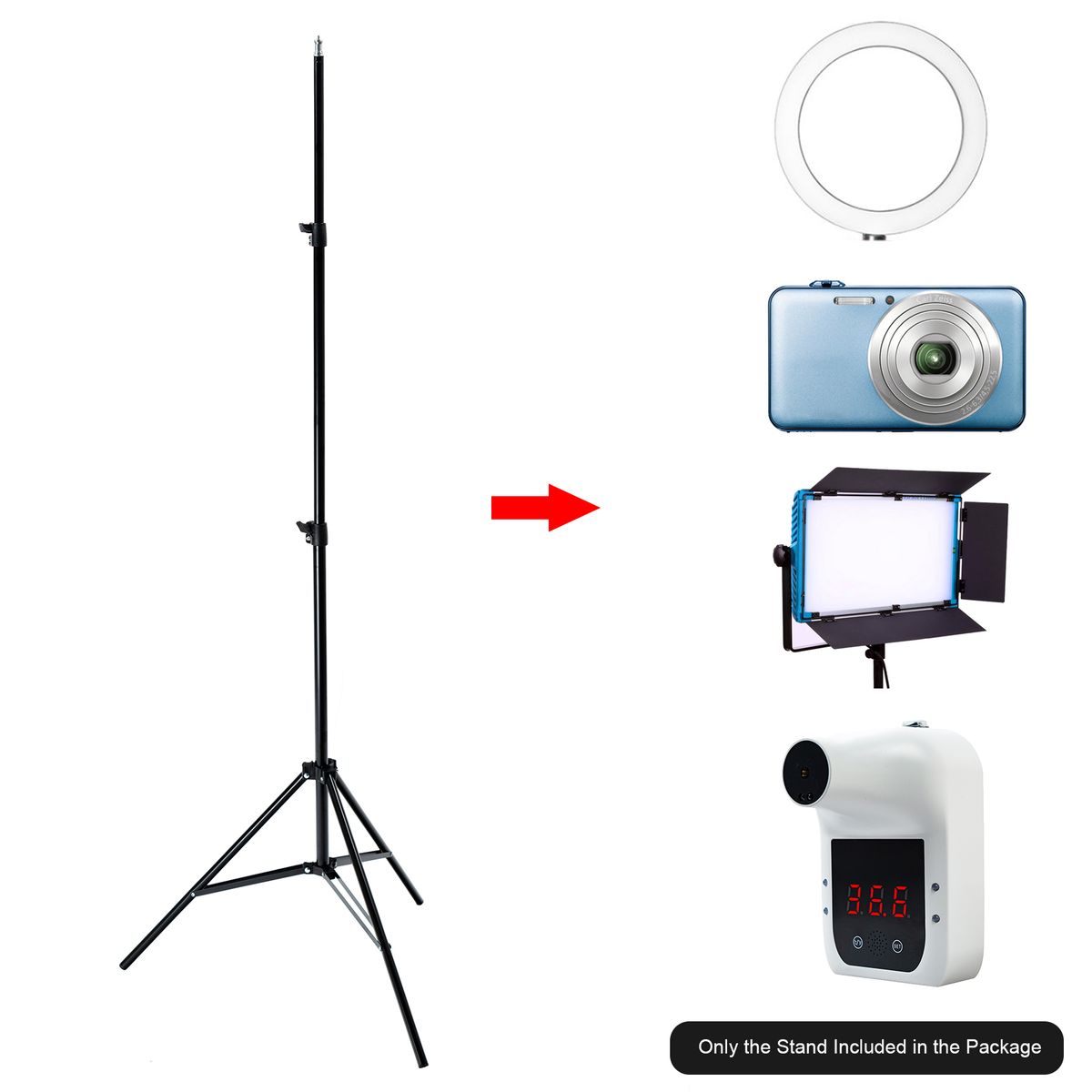 Tripod Bracket Thermometer-Holder Stand Height Adjustable