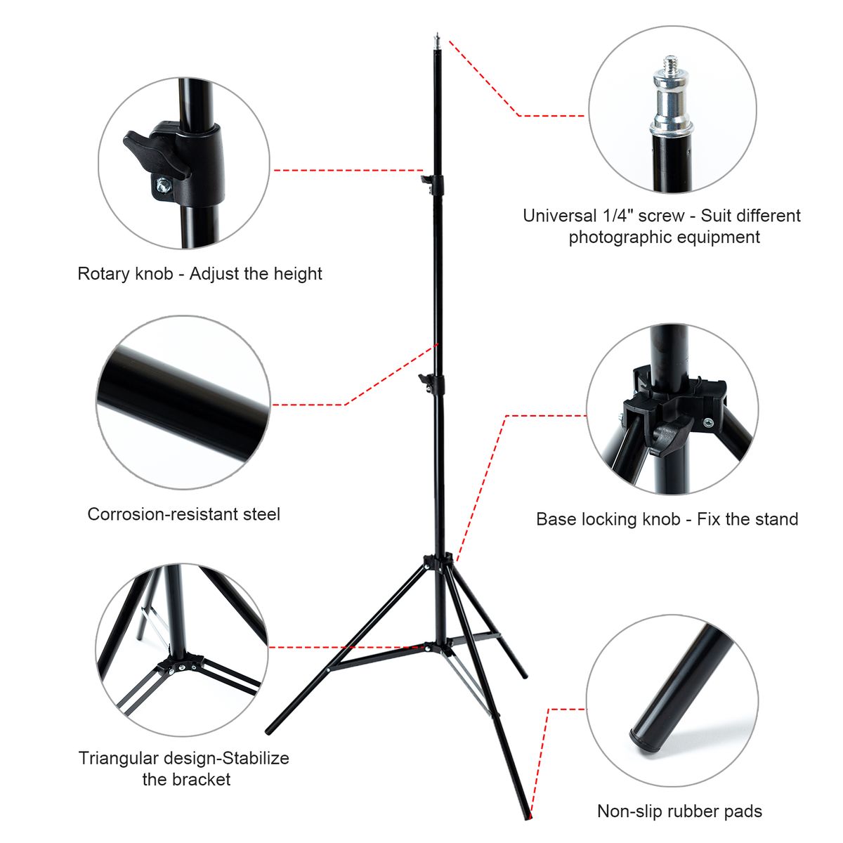 Tripod Bracket Thermometer-Holder Stand Height Adjustable