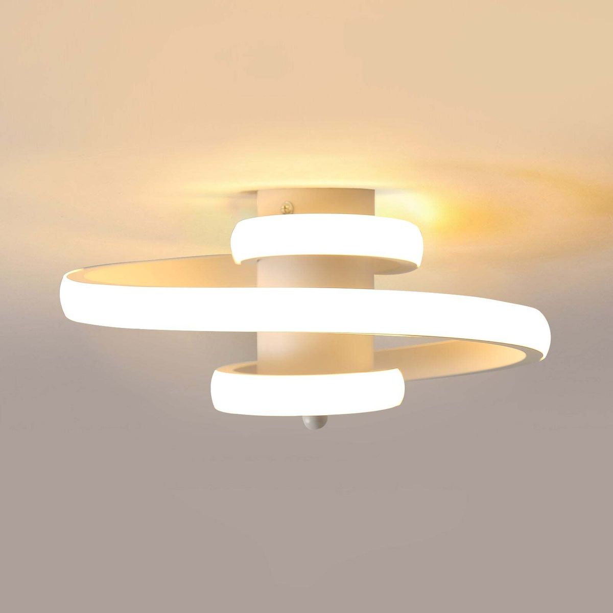 Modern LED 24W Simple Spiral Ribbon Shape Ceiling Light3500K