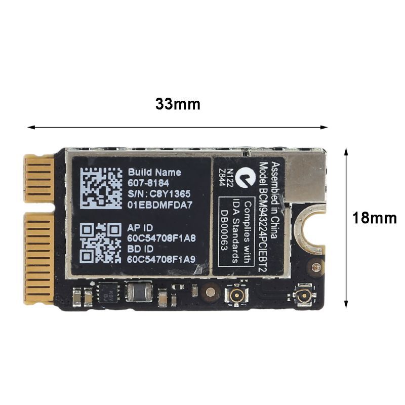 BCM943224PCIEBT2 300Mbps 2.4 5G WiFi Bluetooth 4.0 Mini