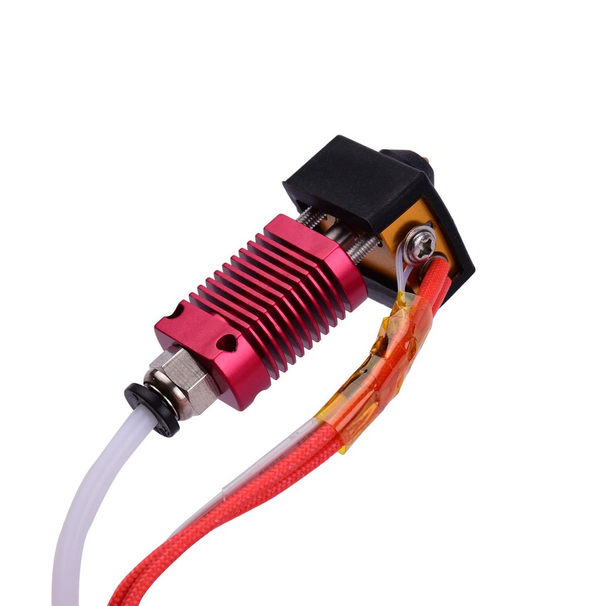 MK8 Assembled Extruder Hotend Kit with Aluminum Heating Block 0.4mm Nozzle Heater Wire Thermistor PTFE Tube Pneumatic Connector Compatible with Creality Ender-3/Ender-3X/Ender3 pro 3D Printer