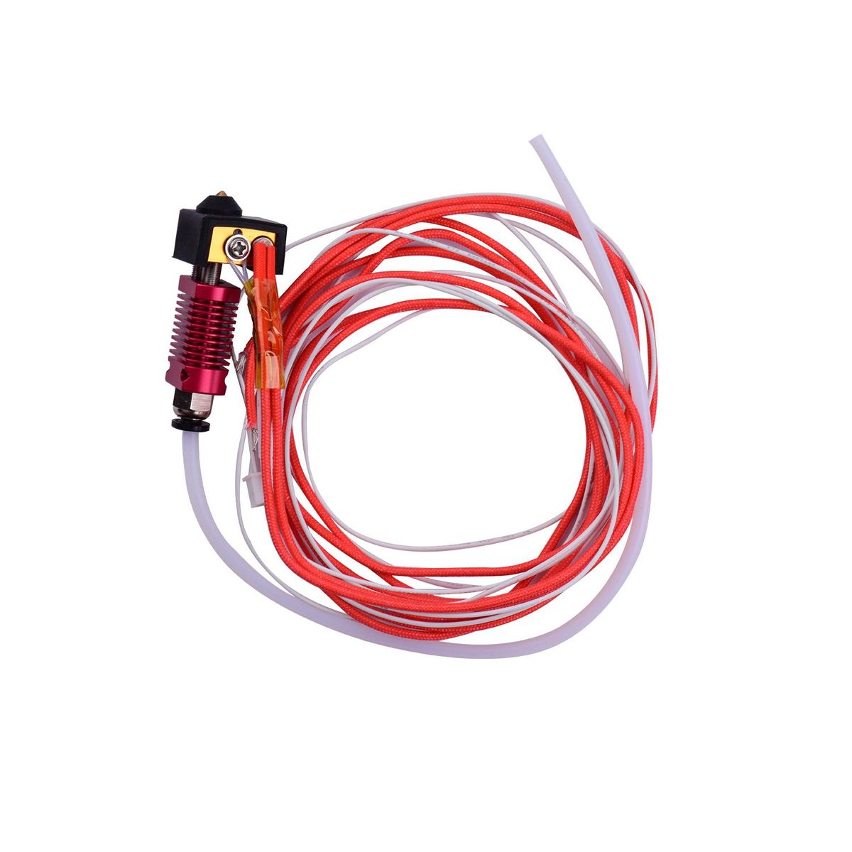 MK8 Assembled Extruder Hotend Kit with Aluminum Heating Block 0.4mm Nozzle Heater Wire Thermistor PTFE Tube Pneumatic Connector Compatible with Creality Ender-3/Ender-3X/Ender3 pro 3D Printer