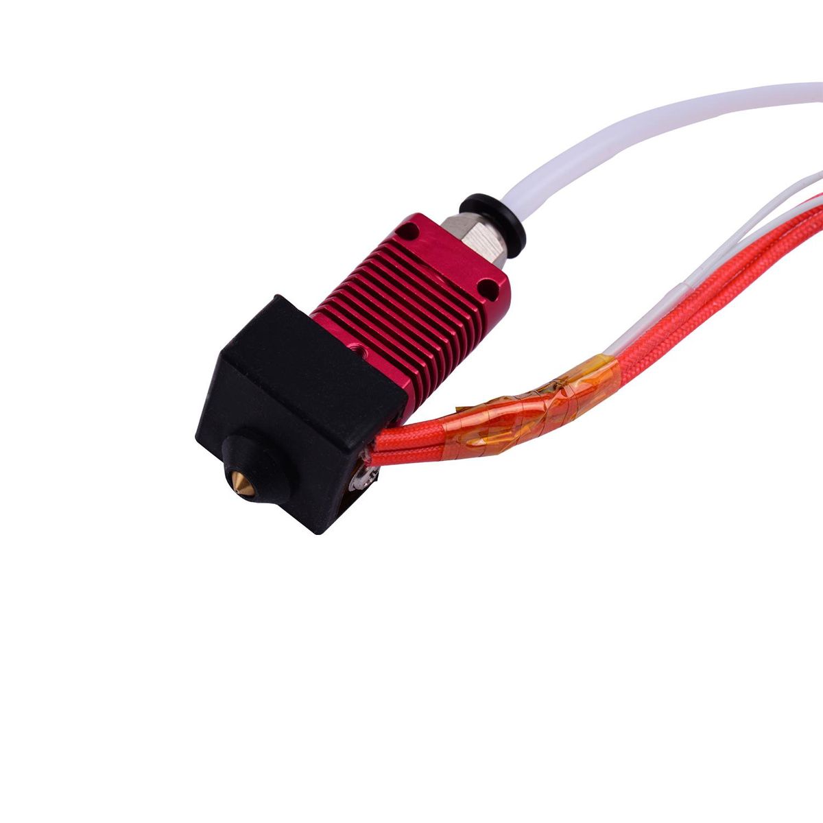 MK8 Assembled Extruder Hotend Kit with Aluminum Heating Block 0.4mm Nozzle Heater Wire Thermistor PTFE Tube Pneumatic Connector Compatible with Creality Ender-3/Ender-3X/Ender3 pro 3D Printer