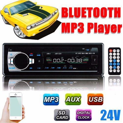 1 DIN Car Stereo Radio Audio MP3 Player Bluetooth Handsfree 4x60W USB FM AUX