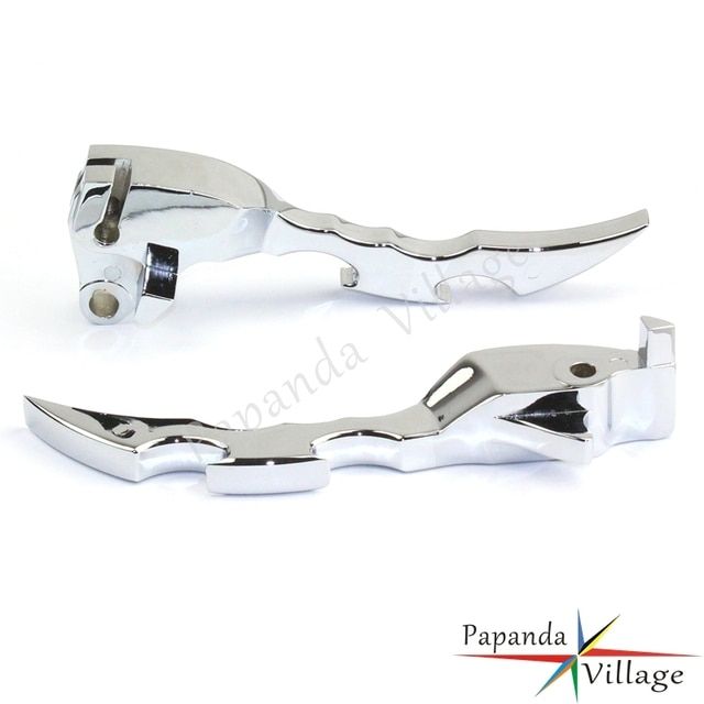 Papanda Motorbikes Chrome Blade Brake Clutch Levers Hand
