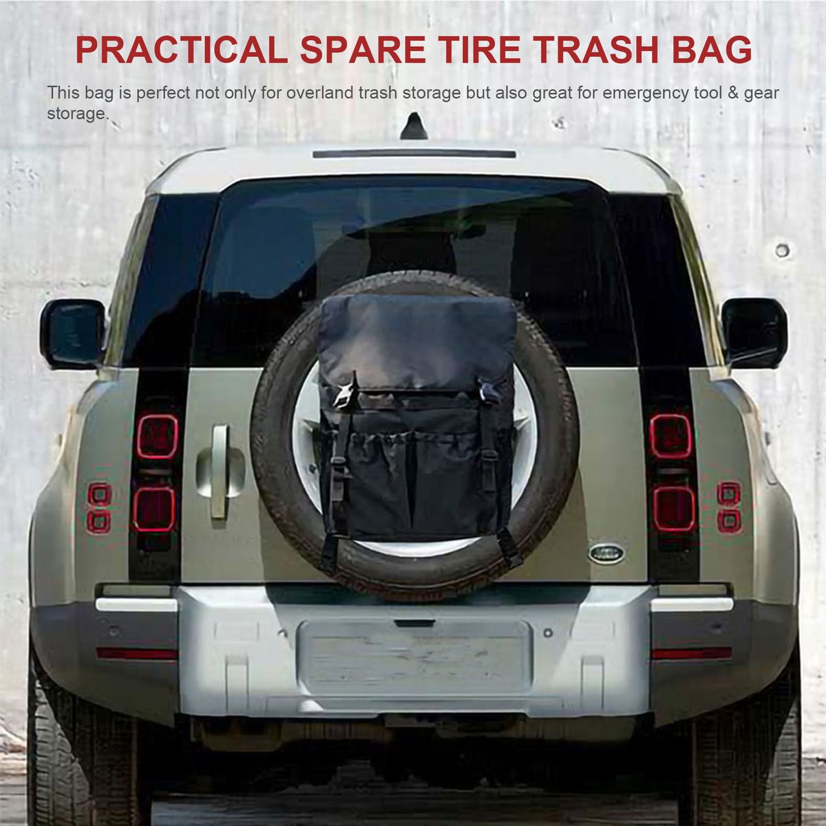 Spare Tire Trash Bag Backpack Cargo Storage Bag Tool Gear