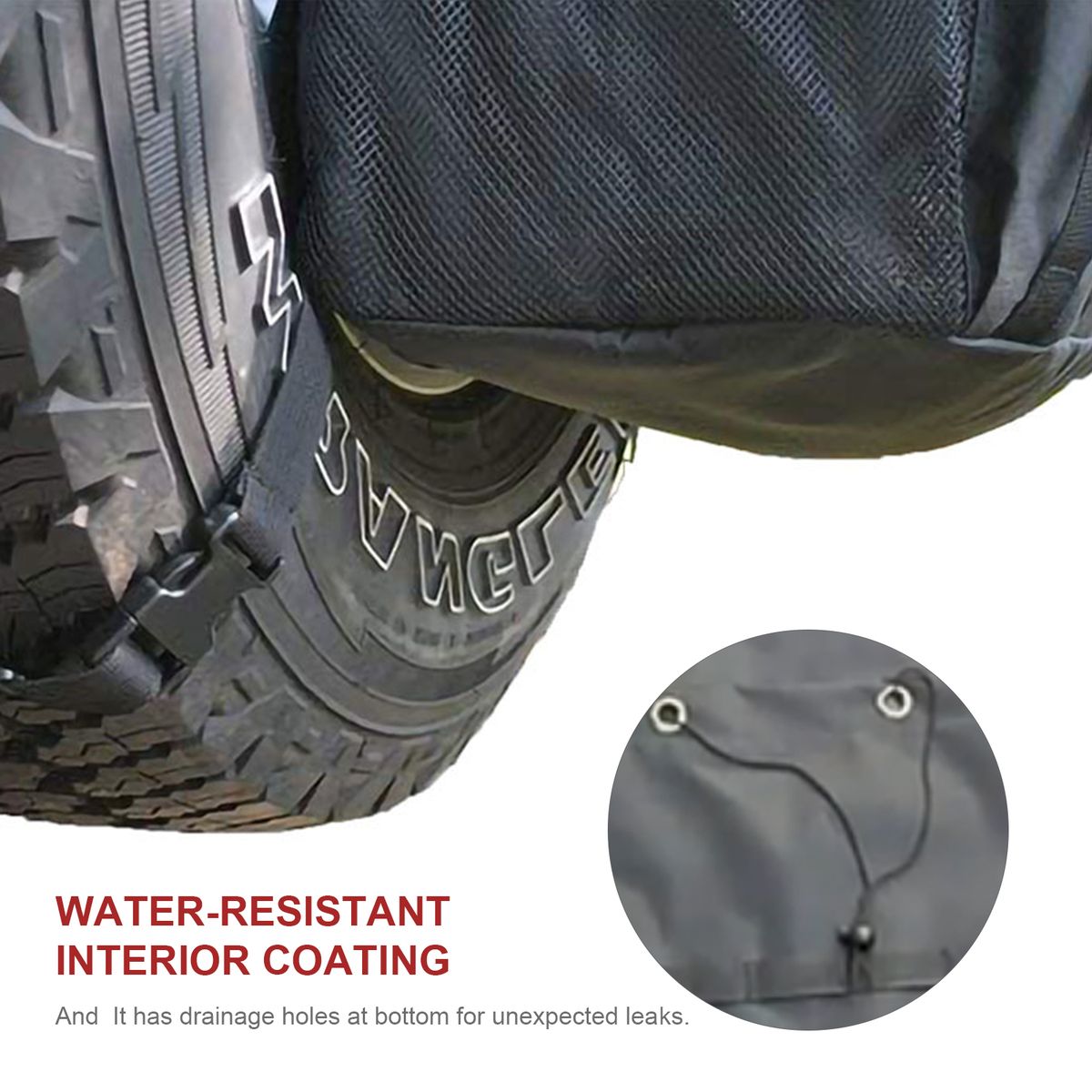 Spare Tire Trash Bag Backpack Cargo Storage Bag Tool Gear
