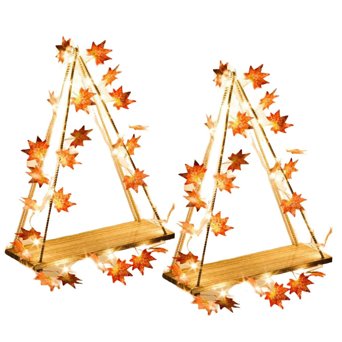 Room Hanging Shelf Rustic Bohemian Triangle Wall Shelf Set for Room