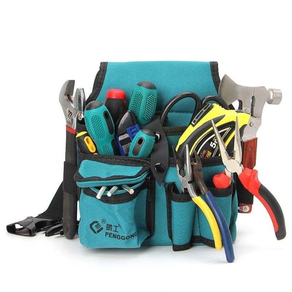 Electrician Tools Bag Waist  Belt Storage Organizer Oxford Cloth Electrical Kit Thicken Multi Pockets Tools Waist Pack