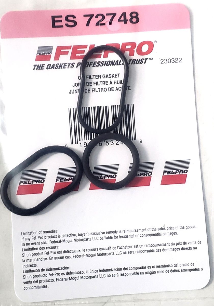 FEL-PRO ES 72748 OIL FILTER ADAPTER GASKET/O-RING