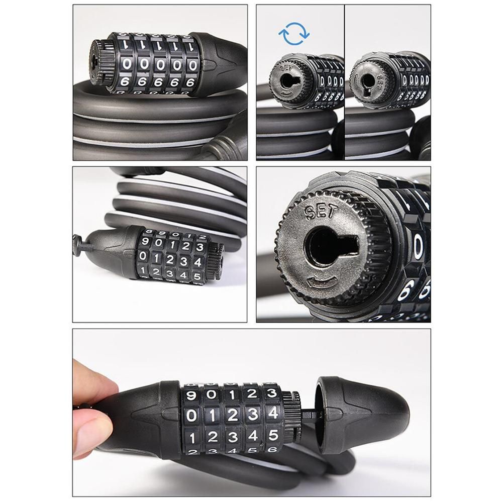 Bike Lock 5 Digit Code Combination Bicycle Security