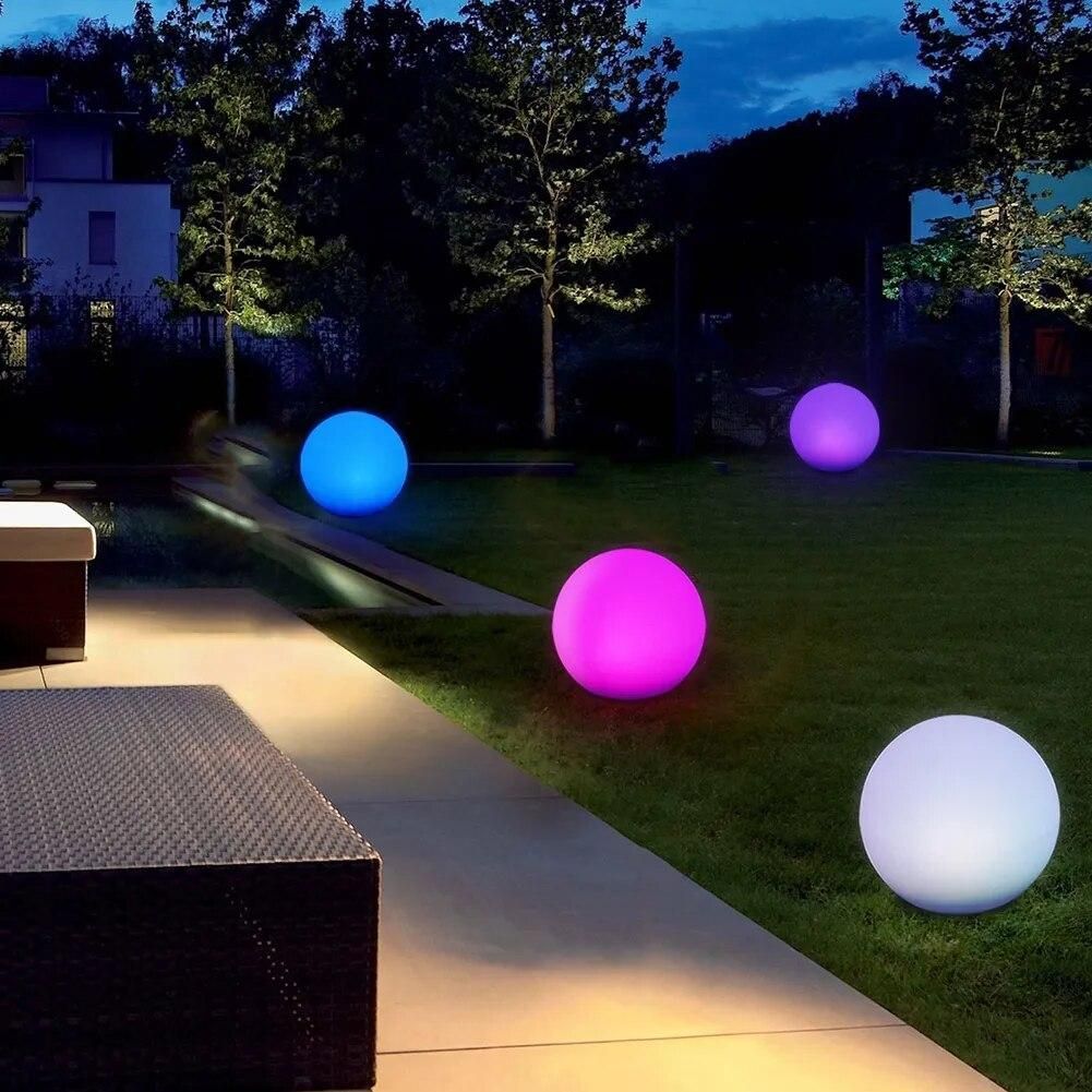 Funny Inflatable Luminous Ball Glowing Ball PVC Remote Control LED Ball Decorative Beach Ball for Outdoor Swimming Pool Outside