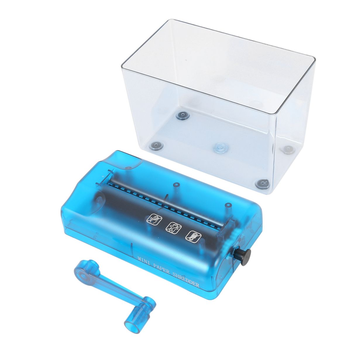 Mini Blue Shredder Crusher Destroyer Paper Documents
