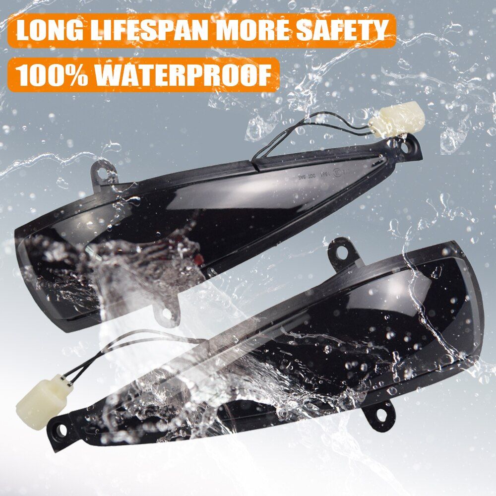 2PCS LED Dynamic Turn Signal Light For Honda Civic 8th MK8 Type-S Type-R FN 1 2 3 Mirror Indicator
