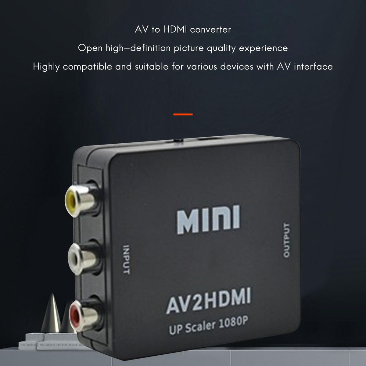 AV to HDMI-Compatible Converter 1080P Mini RCA Composite