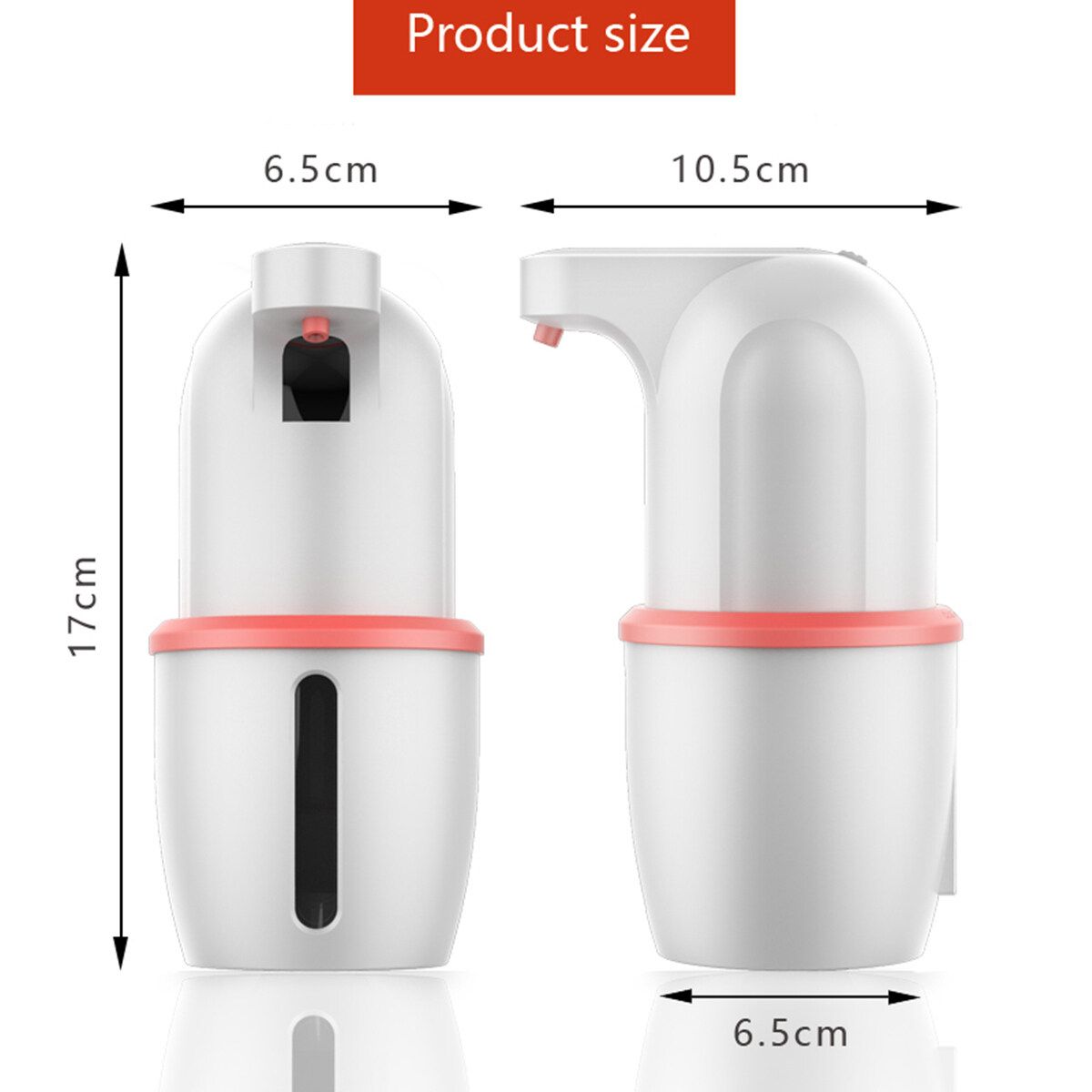 275ml Stainless Auto Handsfree Sensor Touchless Soap Dispenser Kitchen Bathroom Red