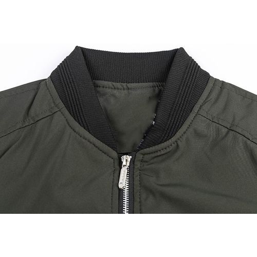 Men's Jacket-Lightweight Bomber Jacket Zip Pockets Coat Outwear (Black)