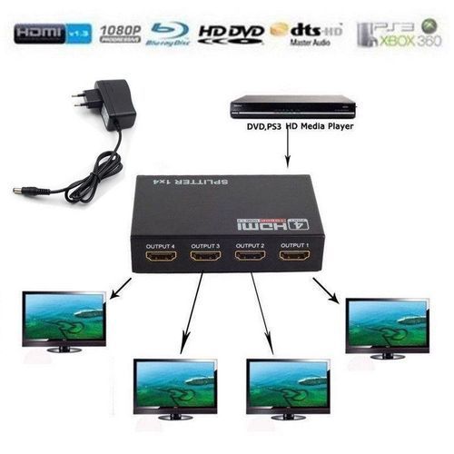 Hd Splitter HDMI Splitter 1X4 4 Port Full HD Hub