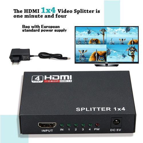 Hd Splitter HDMI Splitter 1X4 4 Port Full HD Hub