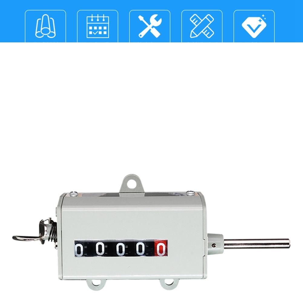 5 Digits Counter Mechanical Rotating Speed Meter 75-I Totalizing Pull Counter Resettable Digital Punch Counter