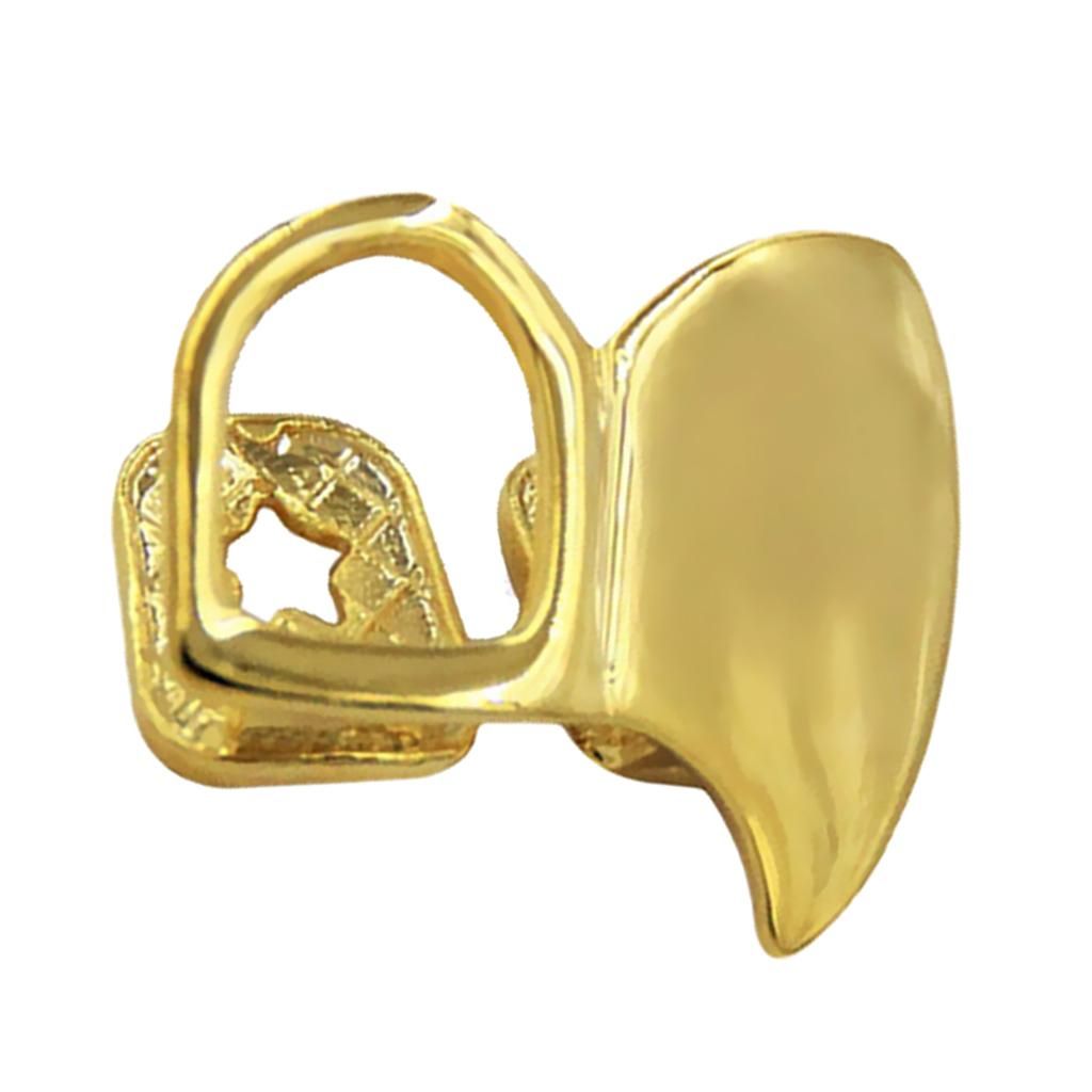 18K  Plated Double Tooth   FANG Grill Canine Teeth Hip Hop Gold