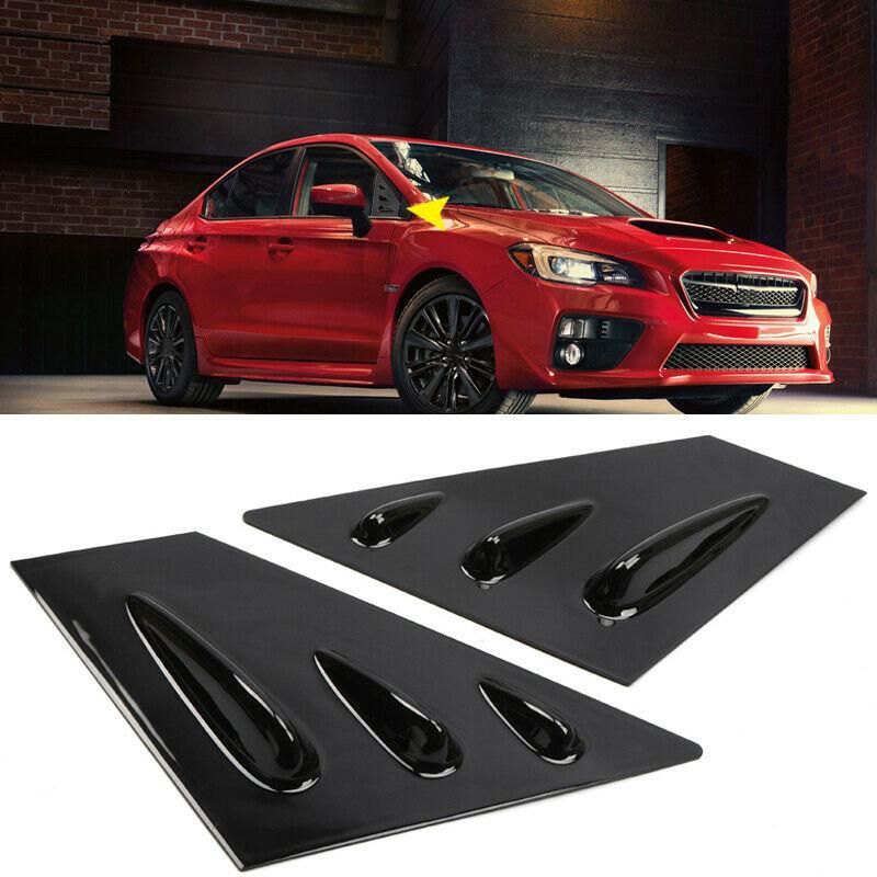 Car ABS Gloss Black Side Window Louver Cover Trim for Subaru WRX STi 2014-2019