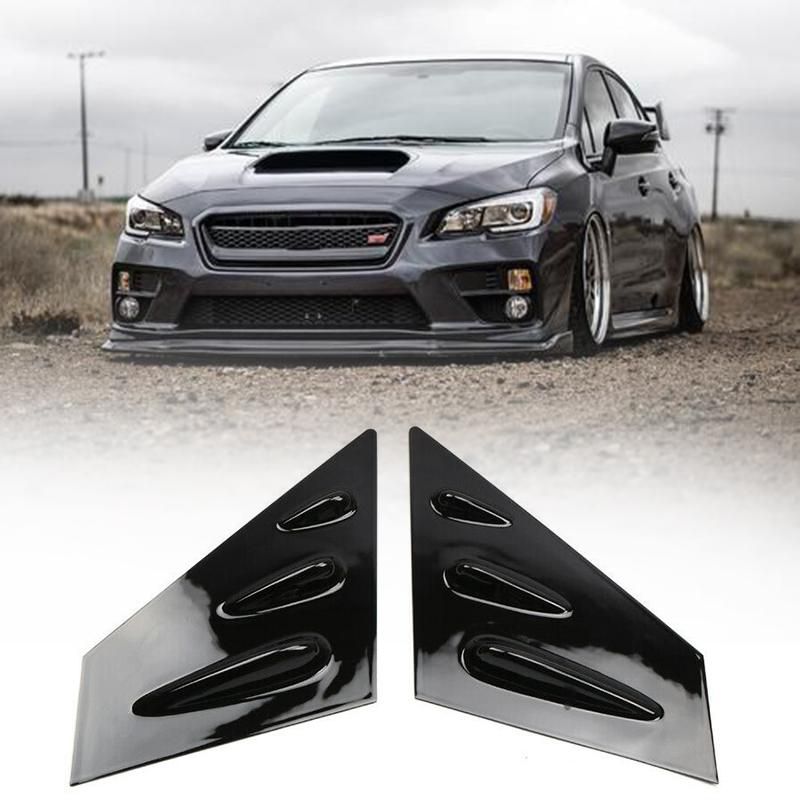 Car ABS Gloss Black Side Window Louver Cover Trim for Subaru WRX STi 2014-2019