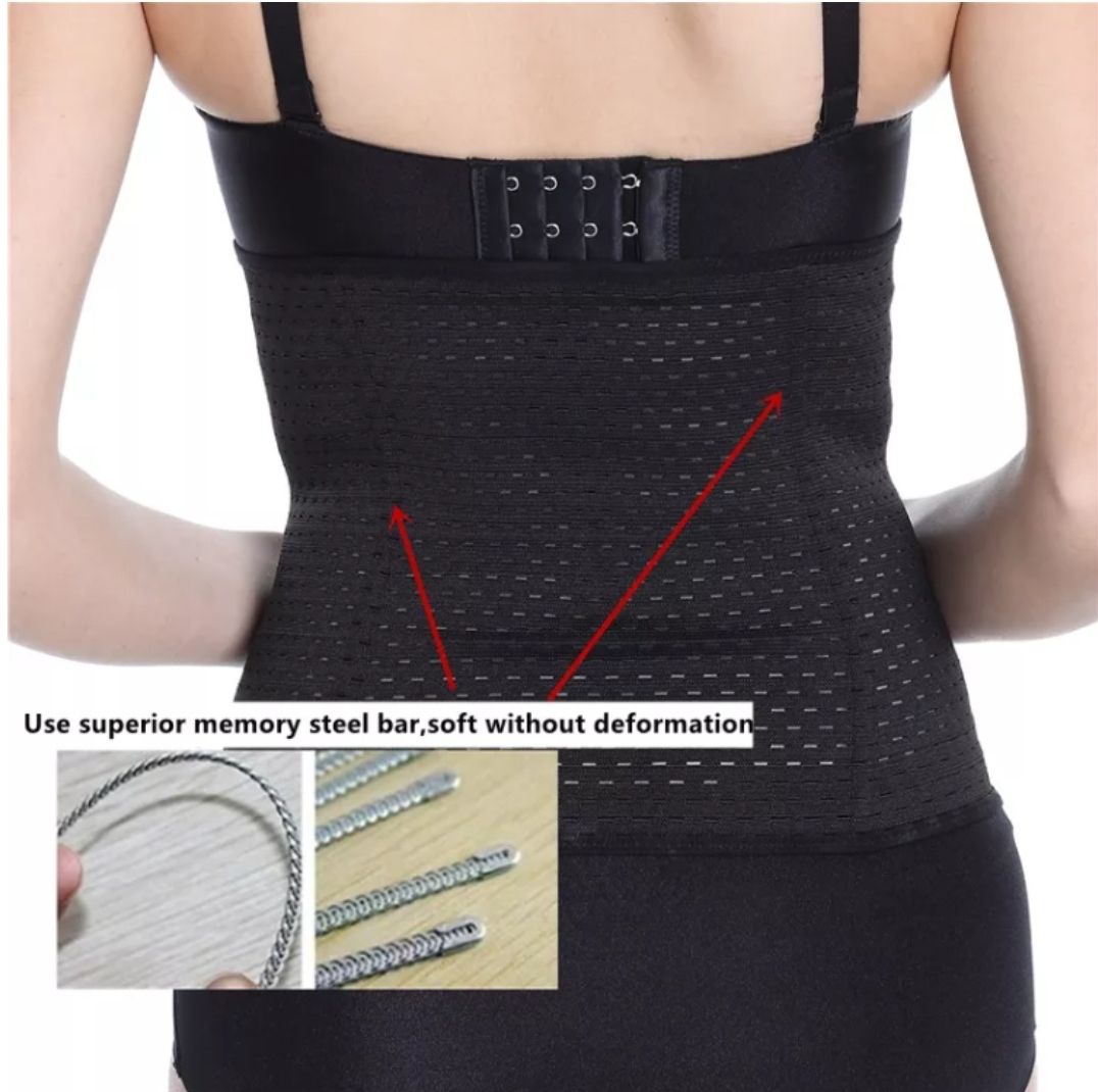 Women Corset Belly Shaper Tummy Girdle Waist Trainer Belt Medium Black