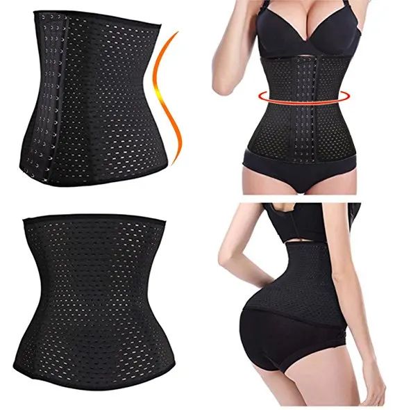 Women Corset Belly Shaper Tummy Girdle Waist Trainer Belt Medium Black