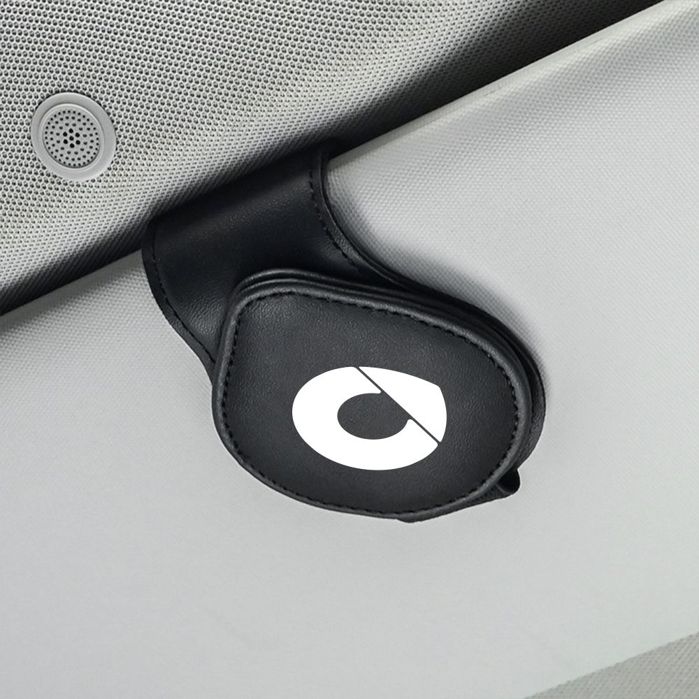 Car Sun Visor SunglHolder Fastener For Mercedes-Benz Smart Fortwo Forfour Ticket Card Clip Car Accessories Smart Logo Black