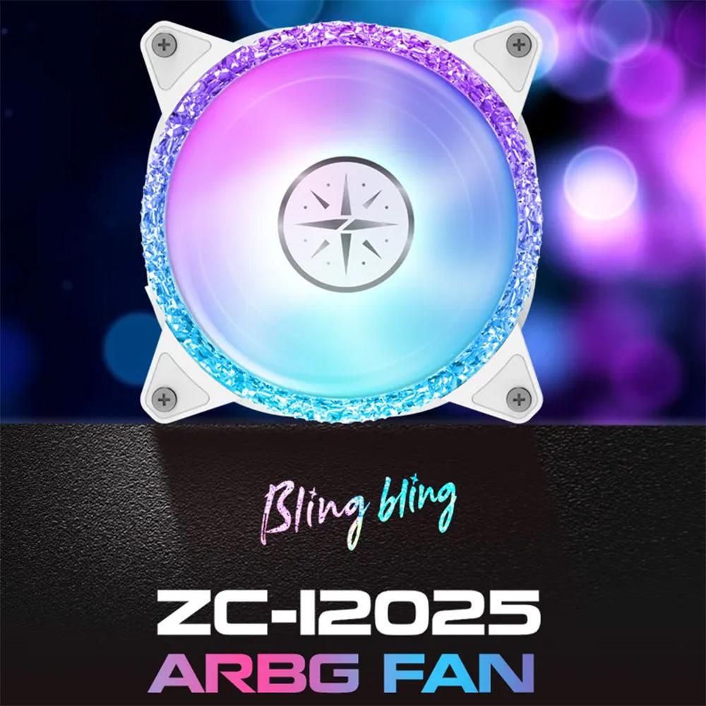 ZEAGINAL 120mm ARGB Case Fan Cooling PC Fans with Hydraulic Bearing Fan Speed: 900-1800 RPM Low Noise