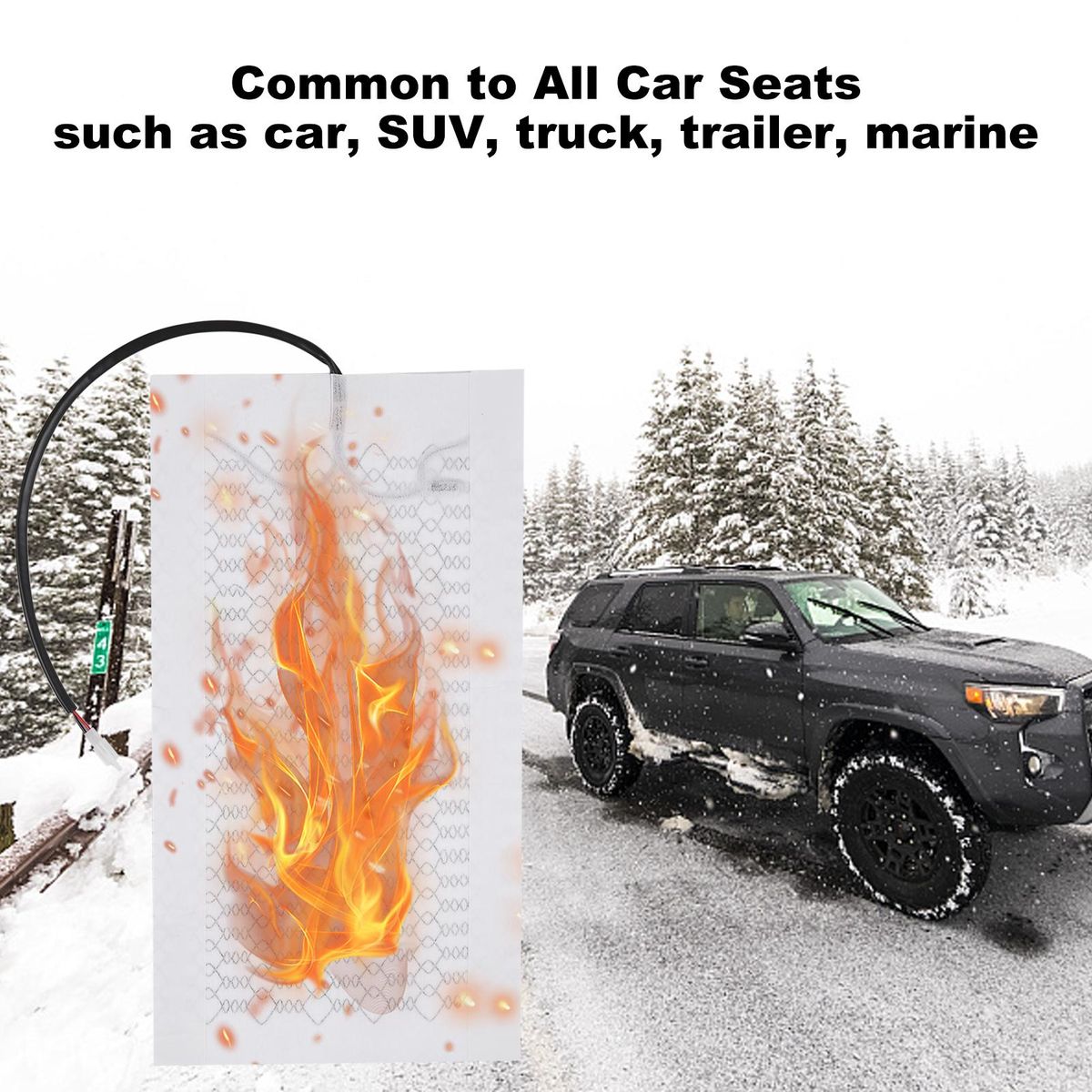 12V Carbon Fiber Seat Heater Kit High with Low Temperature Switch Seat Cover Heated Pad Heating Cushion Warmer for E-bikes Motorcycles Car ATV