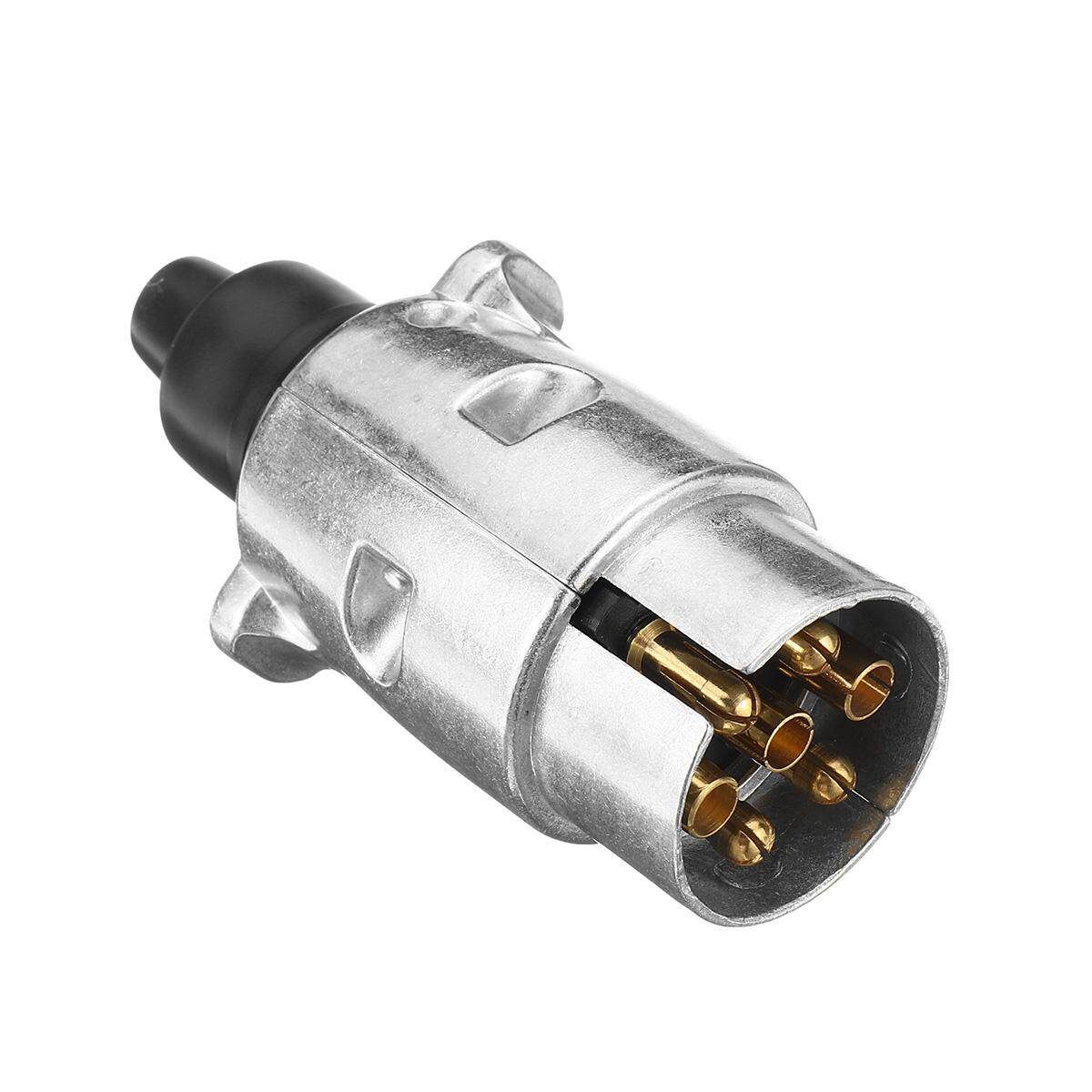 7 Pin Round Male Trailer Towing Converter Tow Bar Adaptor For Caravan Car