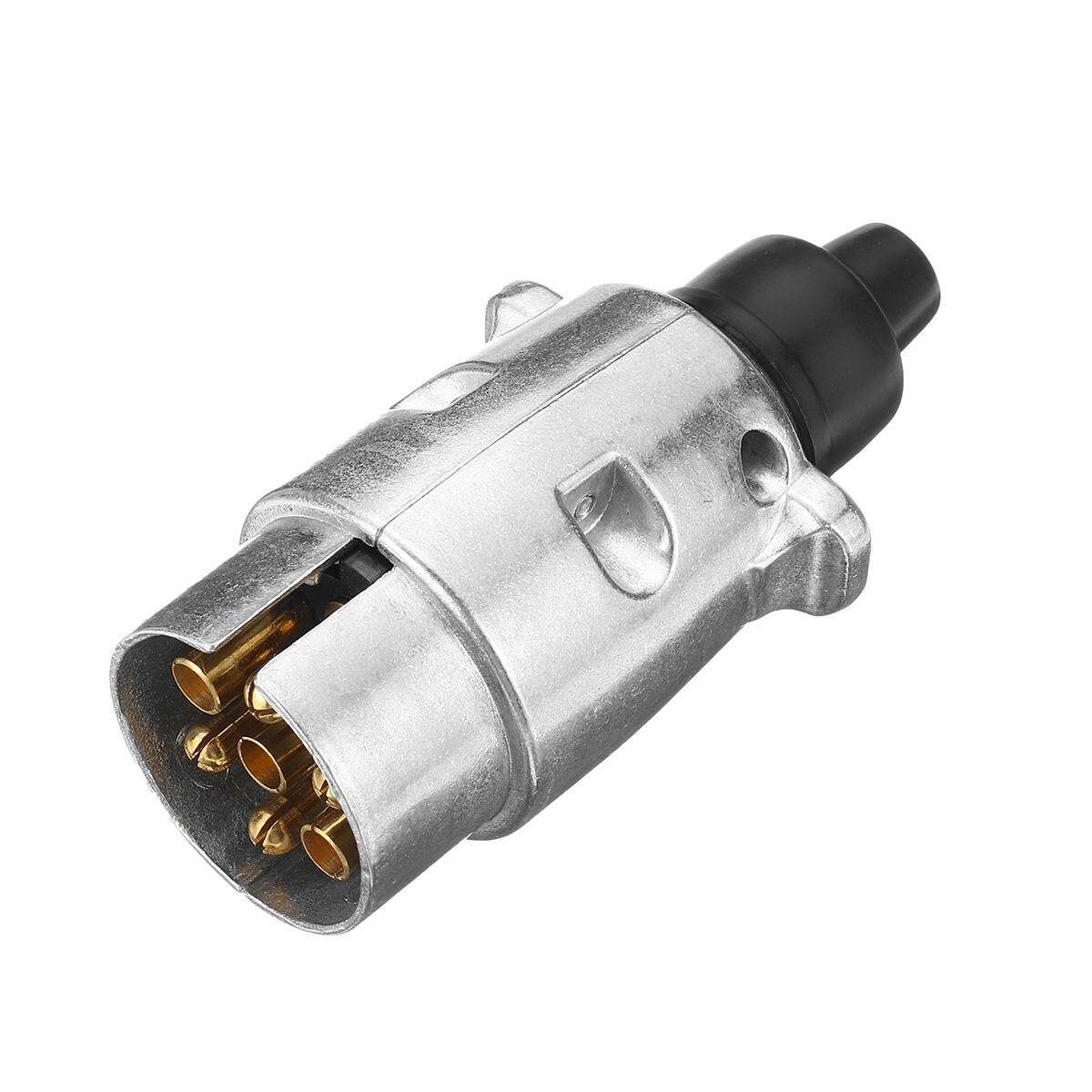 7 Pin Round Male Trailer Towing Converter Tow Bar Adaptor For Caravan Car