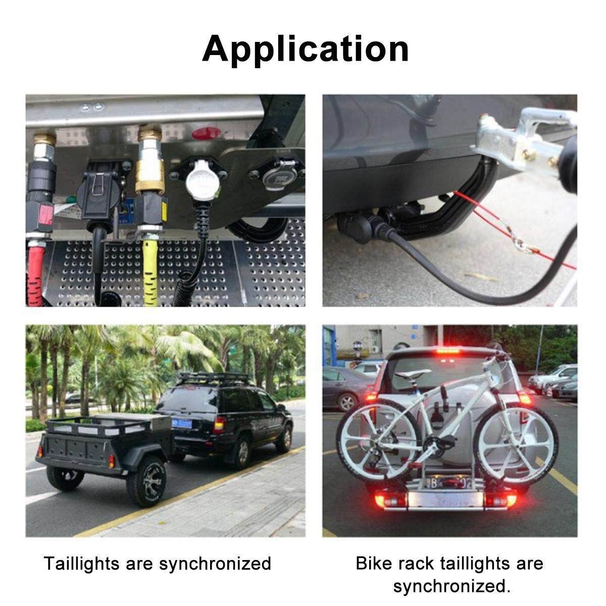 7 Pin Round Male Trailer Towing Converter Tow Bar Adaptor For Caravan Car