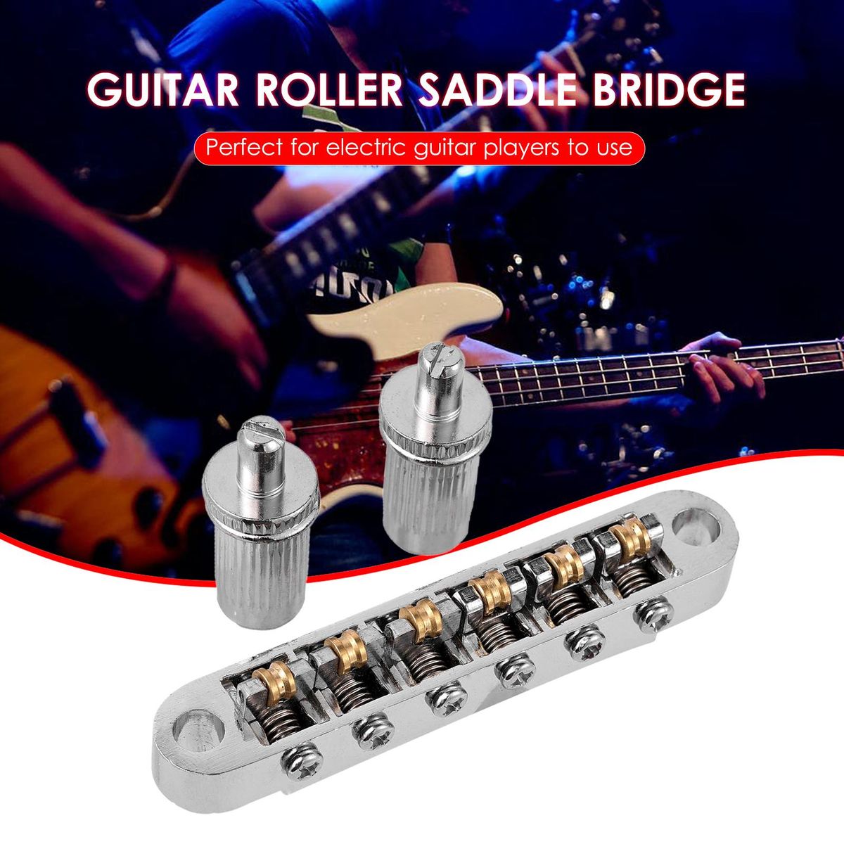 Guitar Roller Saddle Bridge Guitar Saddles Professional Saddle Bridge for Guitar
