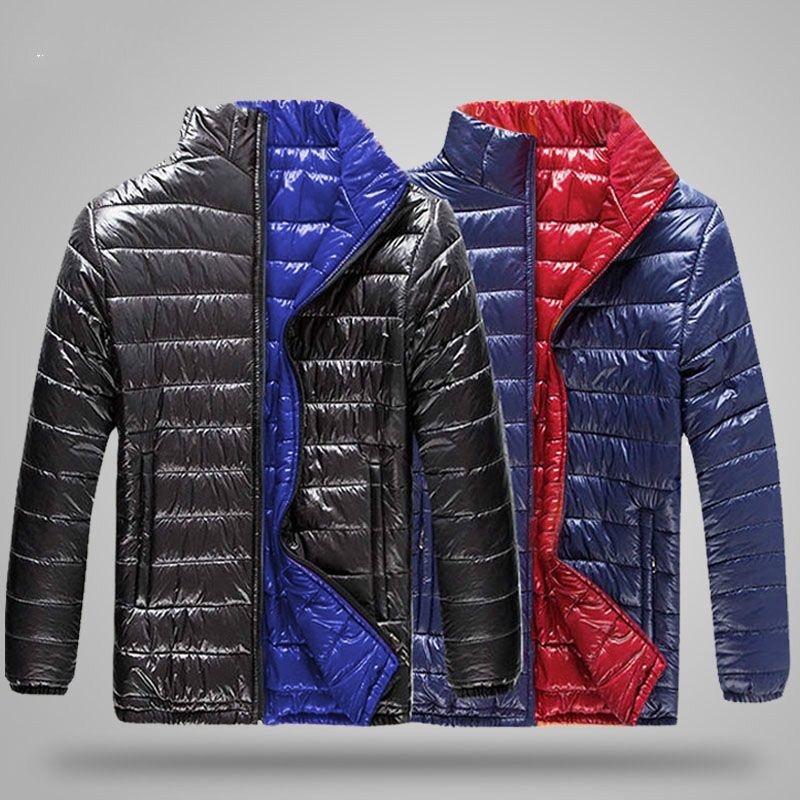 2021 New Men Autumn Winter Down Duck Jacket Casual Stand Collar Ultra Light