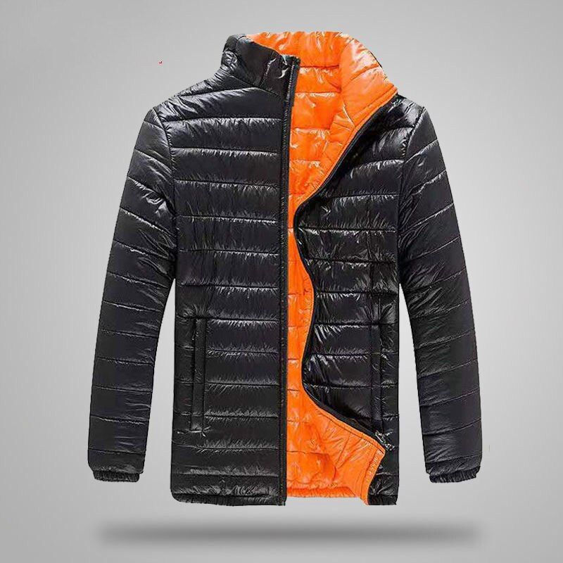 2021 New Men Autumn Winter Down Duck Jacket Casual Stand Collar Ultra Light