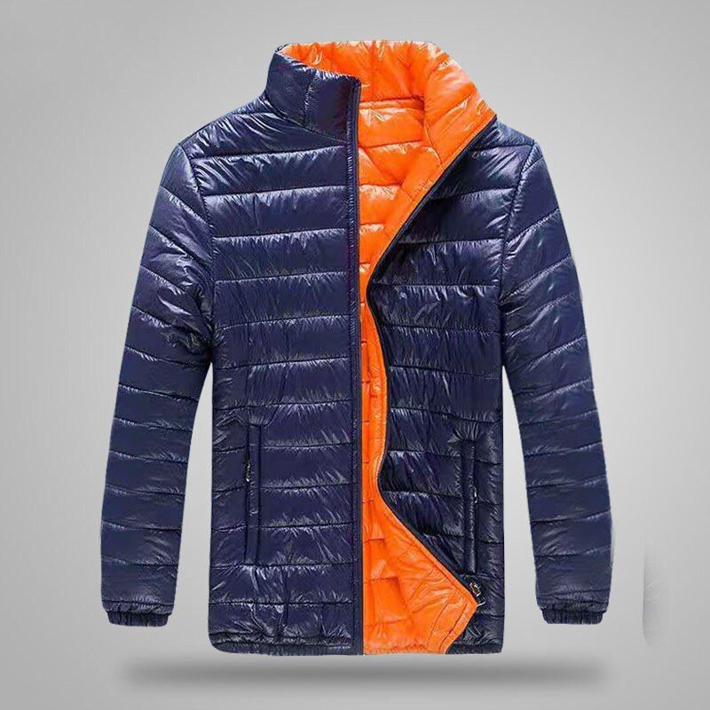 2021 New Men Autumn Winter Down Duck Jacket Casual Stand Collar Ultra Light