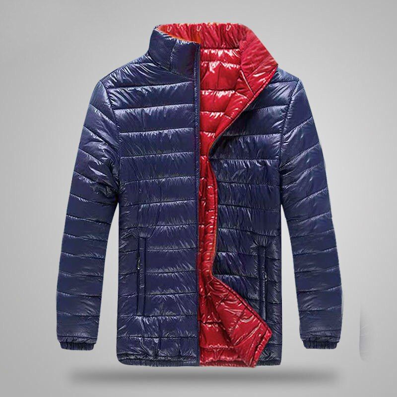 2021 New Men Autumn Winter Down Duck Jacket Casual Stand Collar Ultra Light
