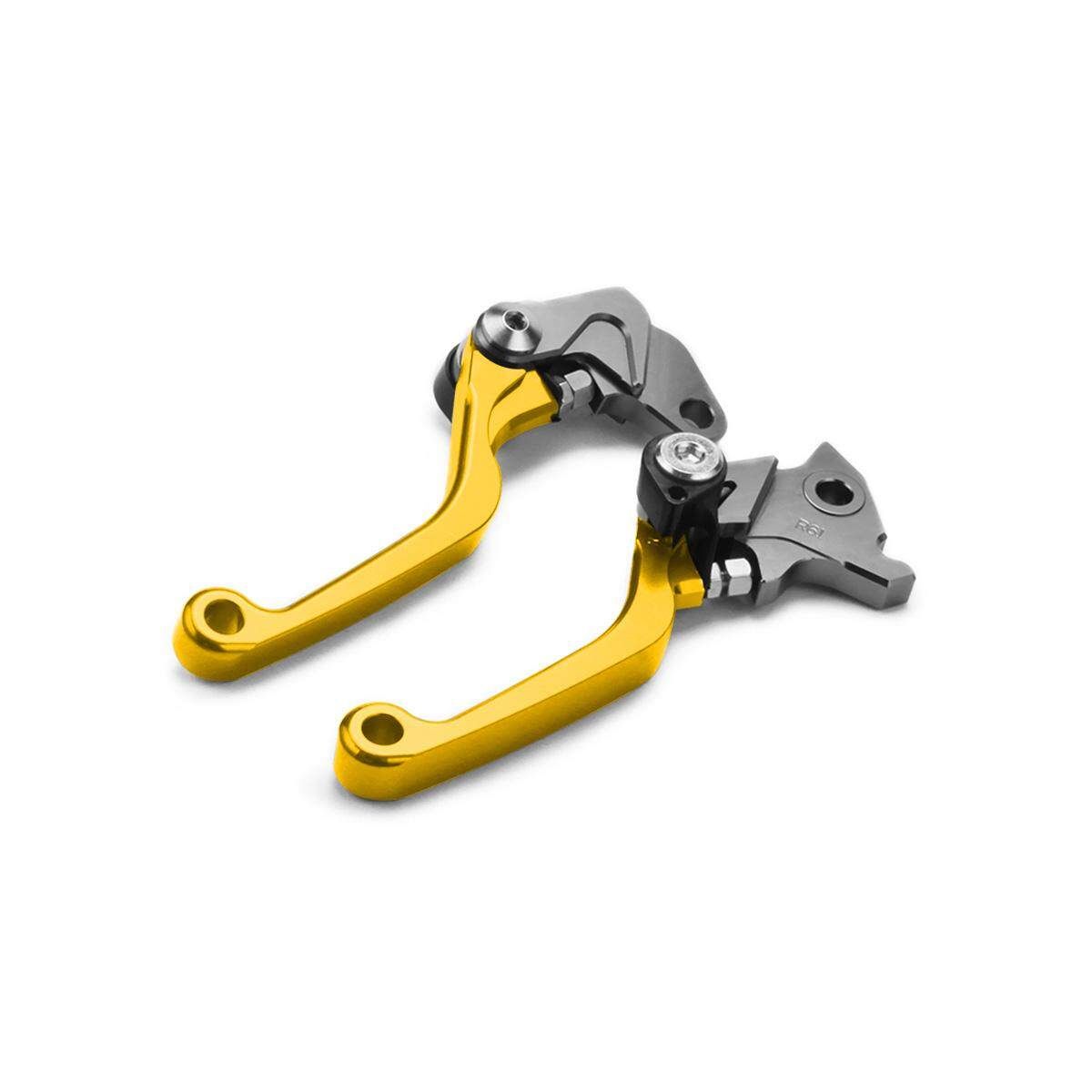 Pair Gold Pivot Brake Clutch Lever For Yamaha YZ125/250/F/YZ426F/450F/YZ250X/TTR250 Gold (gold)