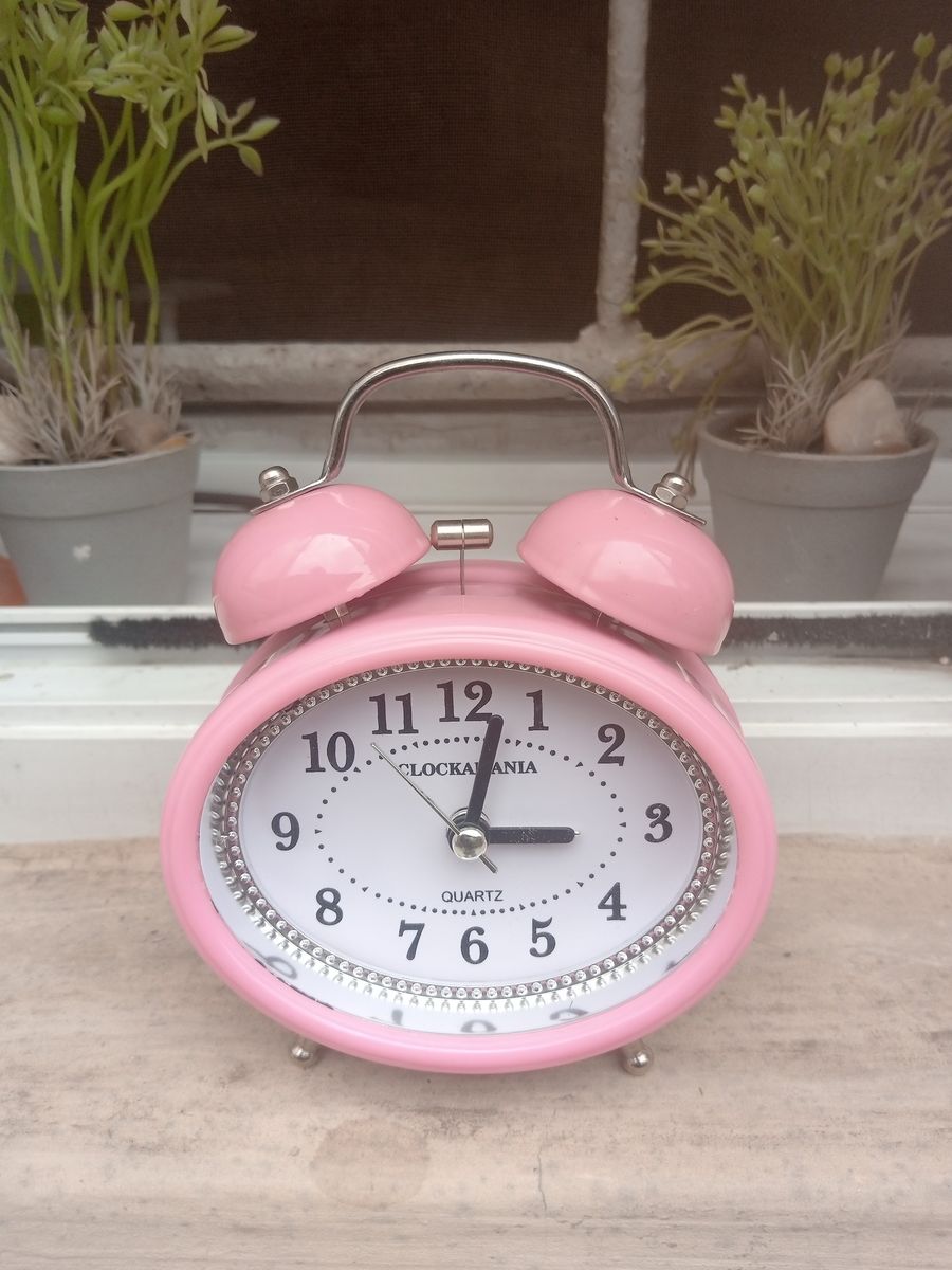 Pink Oval Alarm Clock
