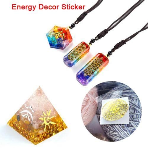 16Pcs/Set Metal Energy Decor Sticker Flower Of